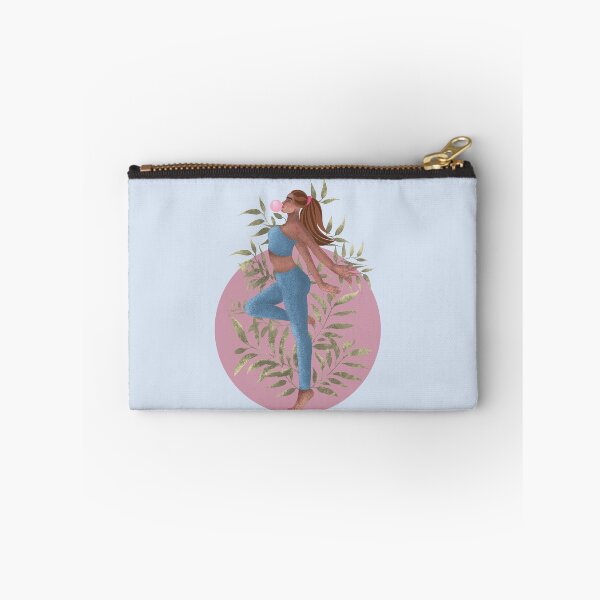 Item preview, Woman in sportswear with chewing gum. Sporty beautiful young woman designed and sold by Grin Katalina Floral Patterns & Cozy Art.
