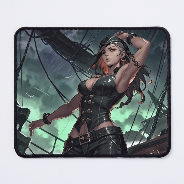 Item preview, Vintage Manga style Dark Haired fit Pirate Queen Anne Bonney vintage Anime Manga Illustration designed and sold by Vintage Designs +.