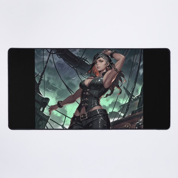 Item preview, Vintage Manga style Dark Haired fit Pirate Queen Anne Bonney vintage Anime Manga Illustration designed and sold by Vintage Designs +.