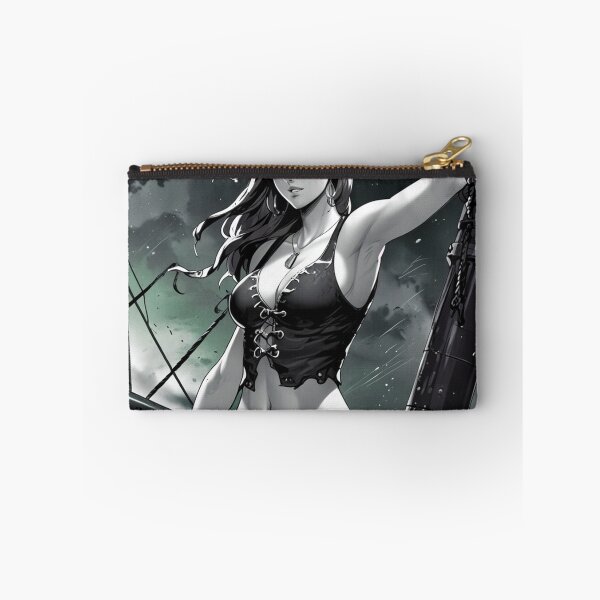 Item preview, Vintage Manga style Dark Haired fit Pirate Queen Anne Bonney vintage Anime Manga Illustration designed and sold by Vintage Designs +.