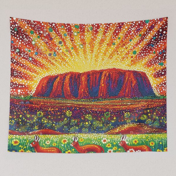 Item preview, Aboriginal Inspired Dot Art - Uluru Beauty designed and sold by GrinGalore.