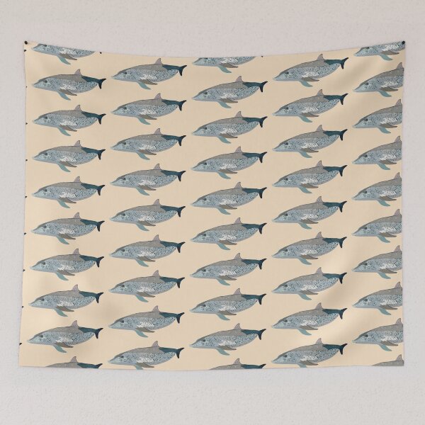 Item preview, A is for Atlantic Spotted Dolphin ,Atlantic Spotted Dolphin – Graceful Marine Mammal Wildlife Illustration designed and sold by PrettylittlepastelUk.