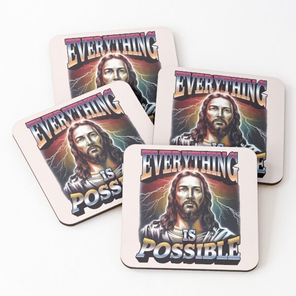 Item preview, Mark 9:23 – Everything Is Possible | Bootleg-Style Jesus Art | Christian Bible Verse designed and sold by  KnitLuv.