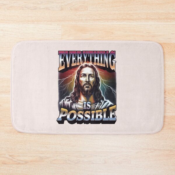 Item preview, Mark 9:23 – Everything Is Possible | Bootleg-Style Jesus Art | Christian Bible Verse designed and sold by  KnitLuv.