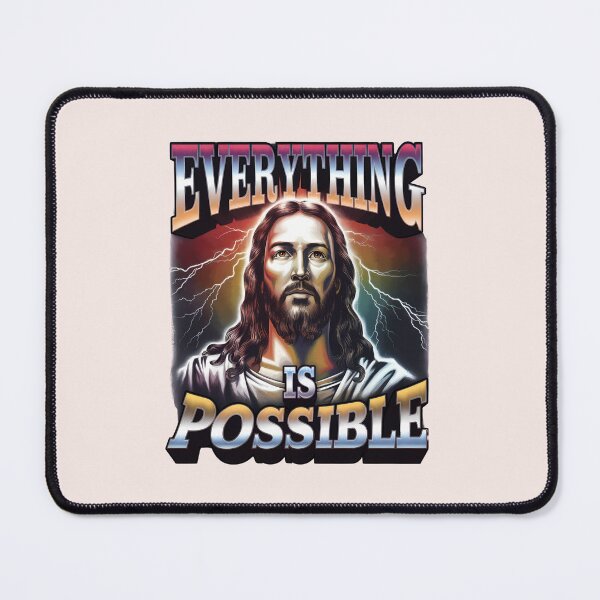 Item preview, Mark 9:23 – Everything Is Possible | Bootleg-Style Jesus Art | Christian Bible Verse designed and sold by KnitLuv.
