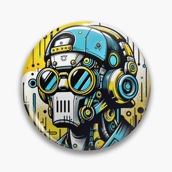 Item preview, Futuristic Robot DJ with Cyberpunk Vibes and Neon Accents designed and sold by DopeVibeStuff.
