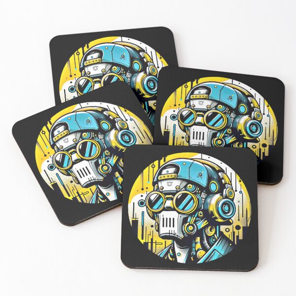 Item preview, Futuristic Robot DJ with Cyberpunk Vibes and Neon Accents designed and sold by DopeVibeStuff.