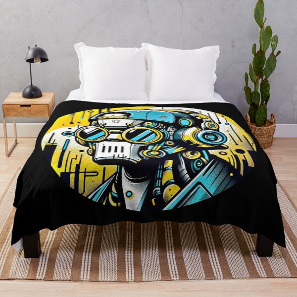 Item preview, Futuristic Robot DJ with Cyberpunk Vibes and Neon Accents designed and sold by DopeVibeStuff.
