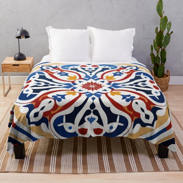 Item preview, Khayamiya Ramadan In beige blanket designed and sold by vanilla art.