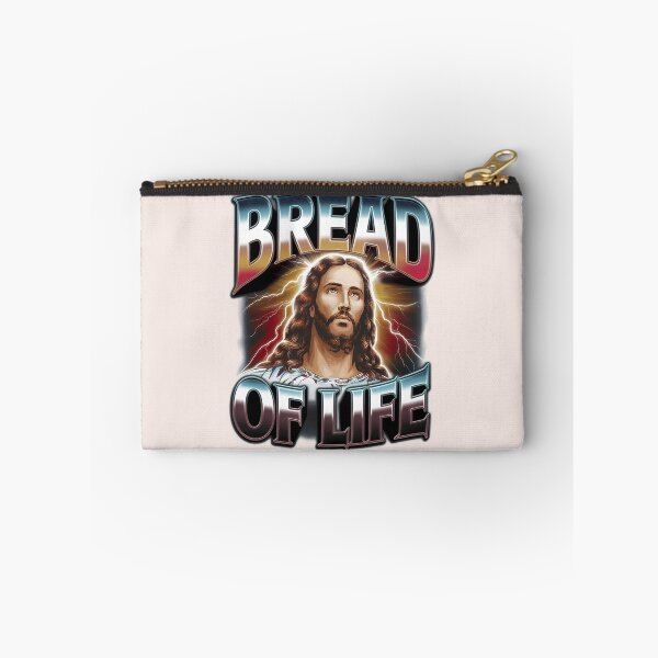 Item preview, Matthew 4:4 – Bread of Life | Bootleg-Style Jesus Art | Christian Bible Verse designed and sold by  KnitLuv.