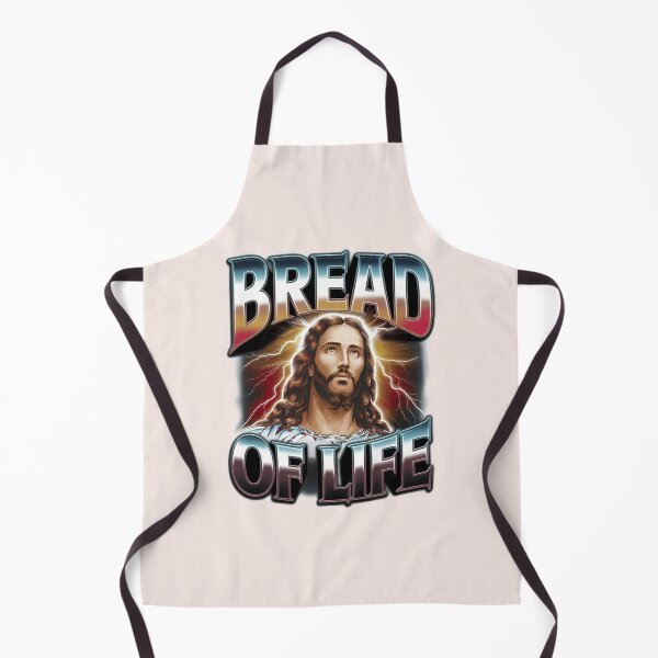 Item preview, Matthew 4:4 – Bread of Life | Bootleg-Style Jesus Art | Christian Bible Verse designed and sold by KnitLuv.