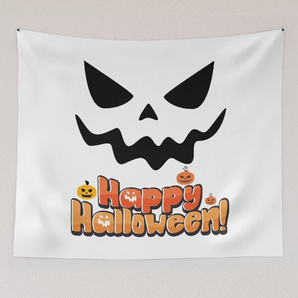 Item preview, Happy Halloween Orange Moon with Spooky Ghost Jack O Lantern Face designed and sold by HeeShirt.