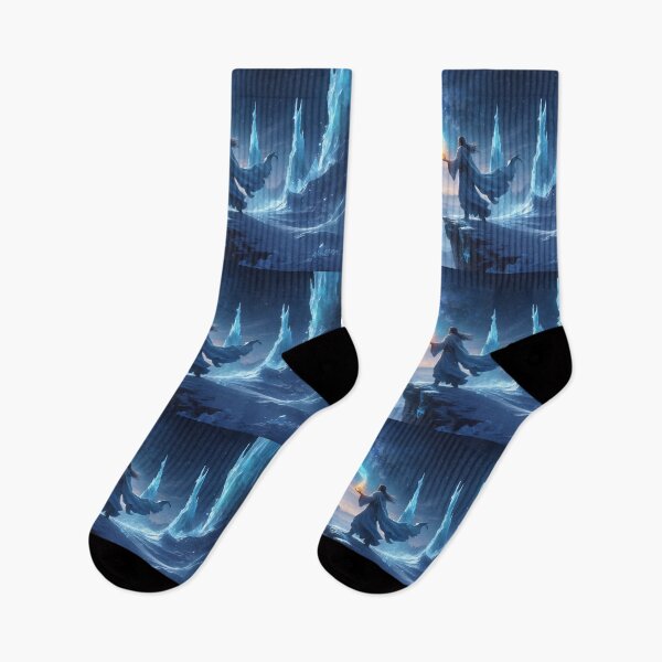 Item preview, Celestial Winter Odyssey: Eternal Beacon Amid Frozen Wonders designed and sold by Astraliscape.