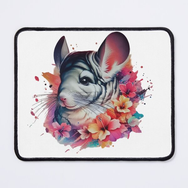 Item preview, A chinchilla surrounded by various colorful leaves and flowers designed and sold by Marcoshop10.