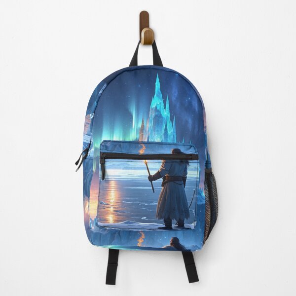 Item preview, Frostbound Castle Reaches Sky, Lone Warrior Ignites Hope designed and sold by Astraliscape.