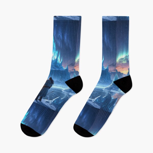 Item preview, Frostbound Castle Reaches Sky, Lone Warrior Ignites Hope designed and sold by Astraliscape.