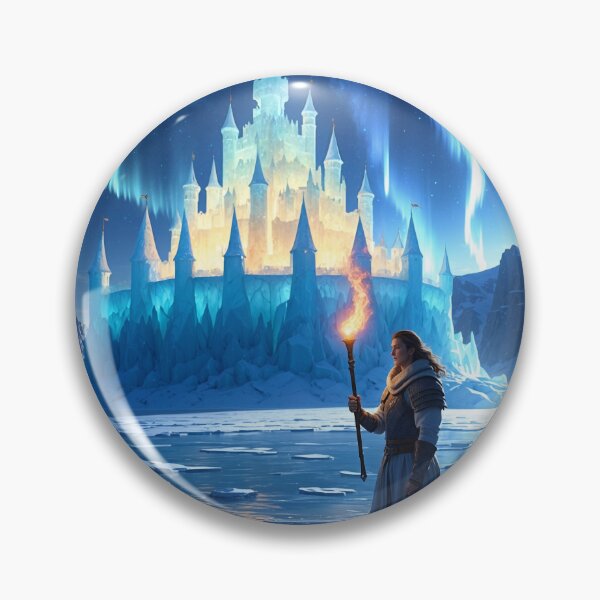 Item preview, Celestial Icy Kingdom: Warrior’s Flame Defies Frozen Darkness designed and sold by Astraliscape.