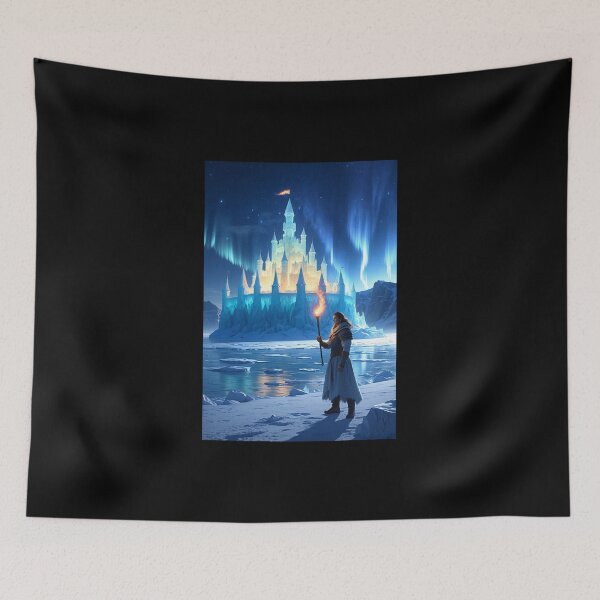 Item preview, Celestial Icy Kingdom: Warrior’s Flame Defies Frozen Darkness designed and sold by Astraliscape.