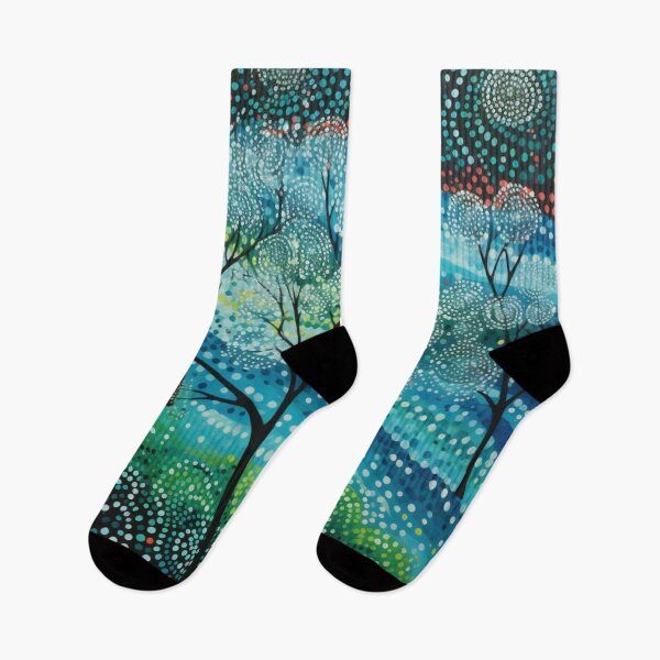 Item preview, Aboriginal Inspired Dot Art - Beauty Of Winter Forest designed and sold by GrinGalore.
