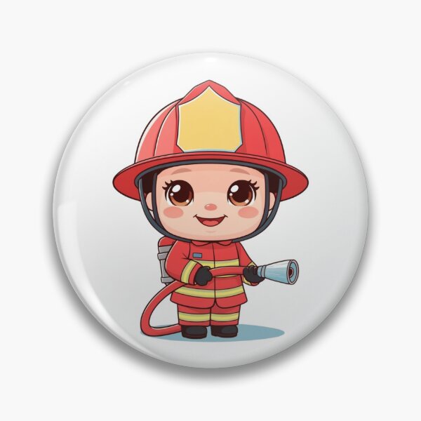 Item preview, Kawaii Chibi Firefighter Girl designed and sold by mancikart.