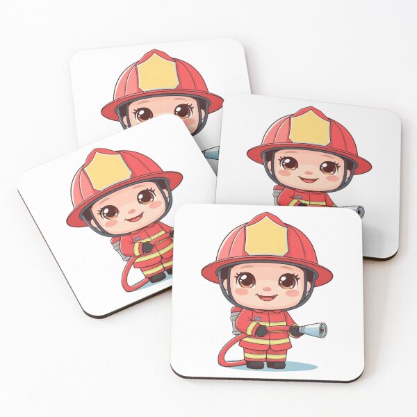 Item preview, Kawaii Chibi Firefighter Girl designed and sold by mancikart.
