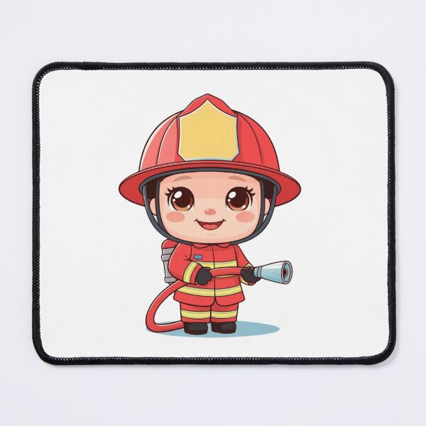 Item preview, Kawaii Chibi Firefighter Girl designed and sold by mancikart.