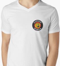 Hanshin Tigers Vintage Baseball Logo Men's V-Neck T-Shirt