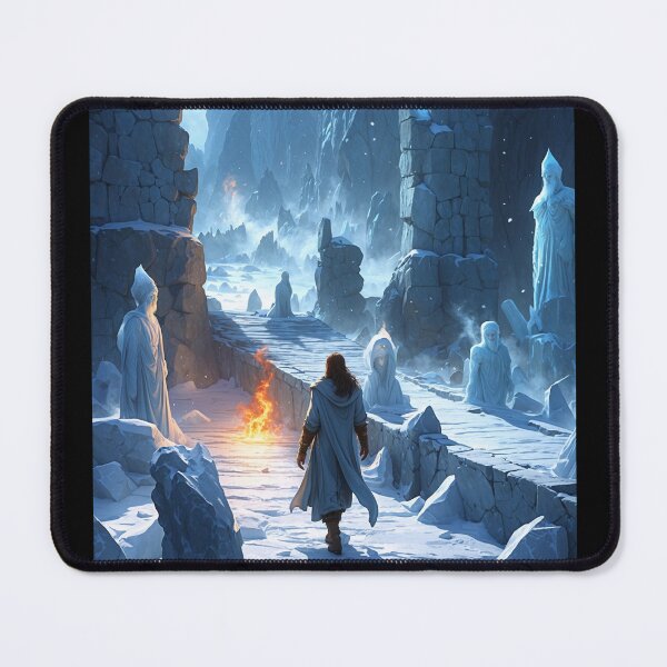 Item preview, Burning Light Amid Frost: Journey Through Forgotten Ruins designed and sold by Astraliscape.