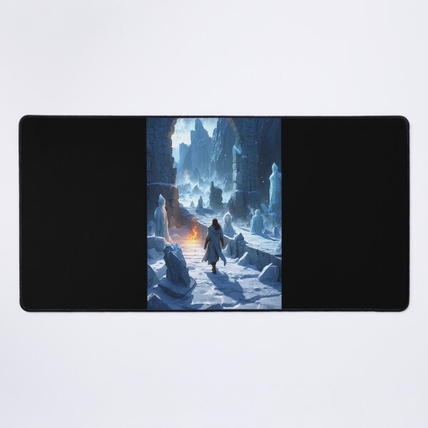 Item preview, Burning Light Amid Frost: Journey Through Forgotten Ruins designed and sold by Astraliscape.