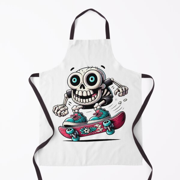 Item preview, Colorful Skull Skateboarder Performing a Trick in Detailed Cartoon Style designed and sold by dreampik.