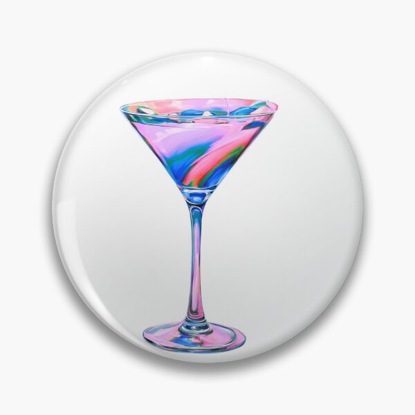 Item preview, Pink rainbow psychedelic cocktail glass artwork  designed and sold by Shakesipserve.