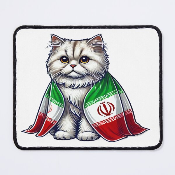 Item preview, Proud Persian Cat Wrapped in the Iran Flag – A Symbol of Iranian Pride designed and sold by Globalcitytees.