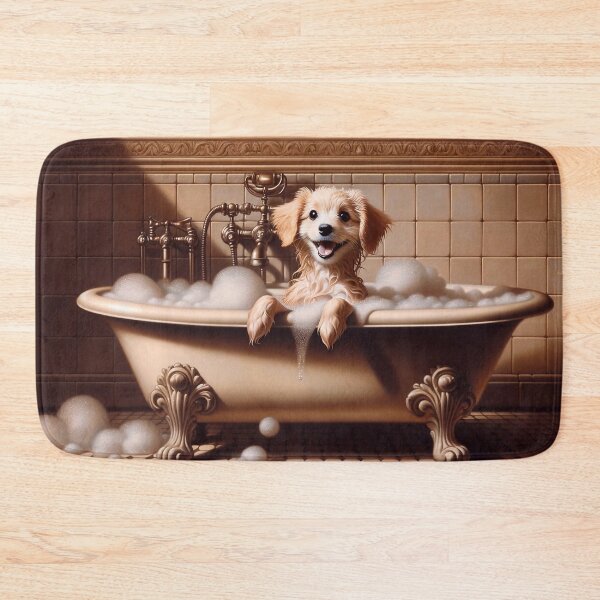 Item preview, Funny Dog in the Bathtub designed and sold by m-y-A-I-A-R-T-.
