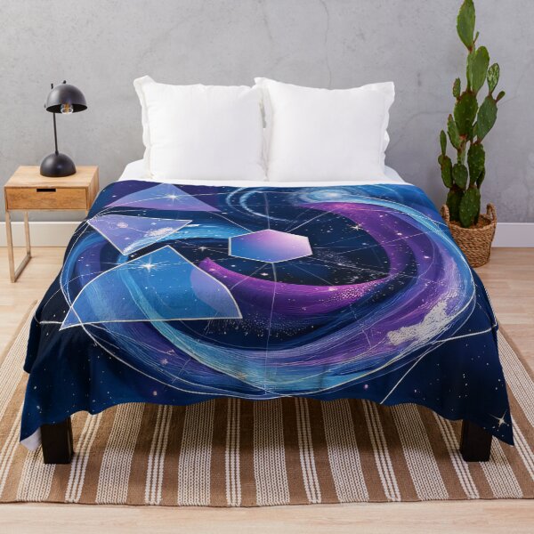 Item preview, Cosmic Sacred Geometry Wall Art – Mystical Galaxy Energy Print designed and sold by FoisonDesigns.