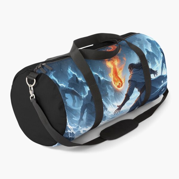 Item preview, Inferno Rising Amid Frost: Blizzard Battle Unleashed designed and sold by Astraliscape.