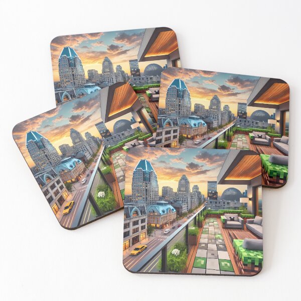 Item preview, minecraft house in a city skyline designed and sold by Psychacharm.