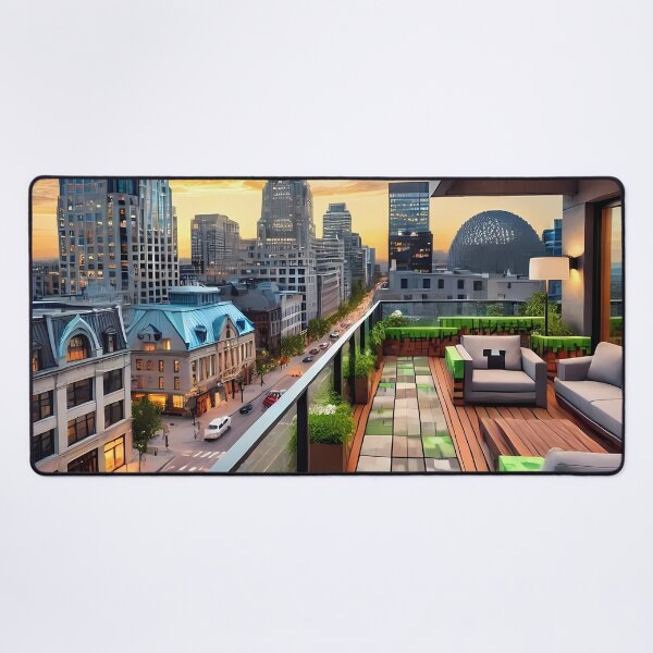 Item preview, minecraft house in a city skyline designed and sold by Psychacharm.