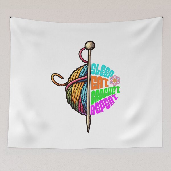 Item preview, Fun Crochet Life, Sleep Eat Crochet Repeat designed and sold by Bliss Find And Design.