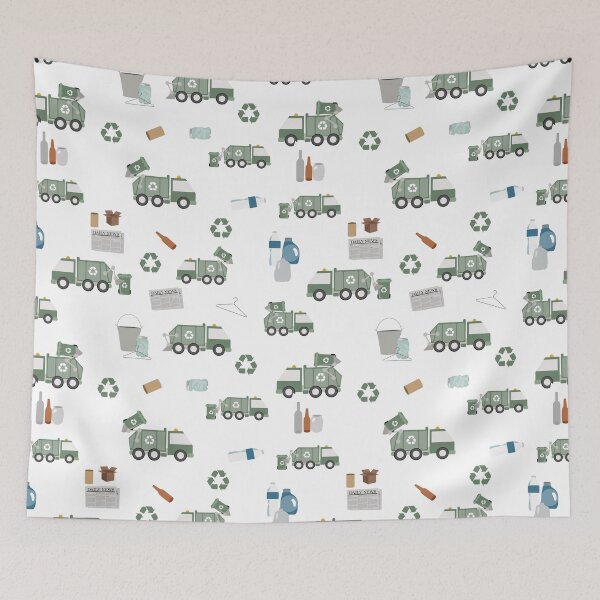 Item preview, Cute Green Recycling Truck Kids Vehicles  designed and sold by idovedesign.