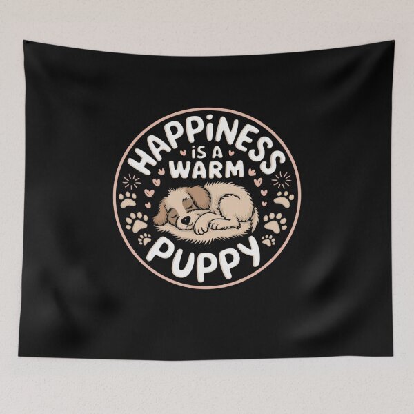 Item preview, Happiness is a warm puppy designed and sold by Mateusz Majcherek.