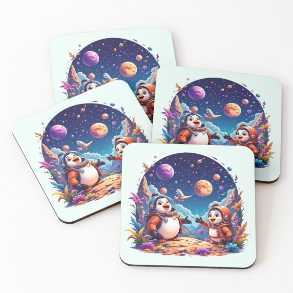 Item preview, Cute Kawaii Astronaut Penguins designed and sold by Itsheartshop.