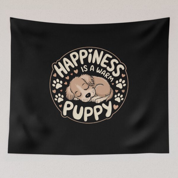 Item preview, Happiness is a warm puppy designed and sold by Mateusz Majcherek.