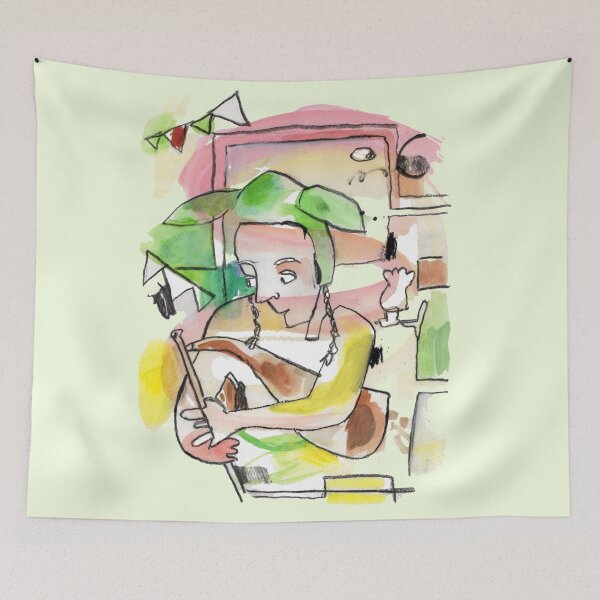 Item preview, Irish Trad Music Uilleann Pipe Player, Irish Music designed and sold by badlydrawnbabe.