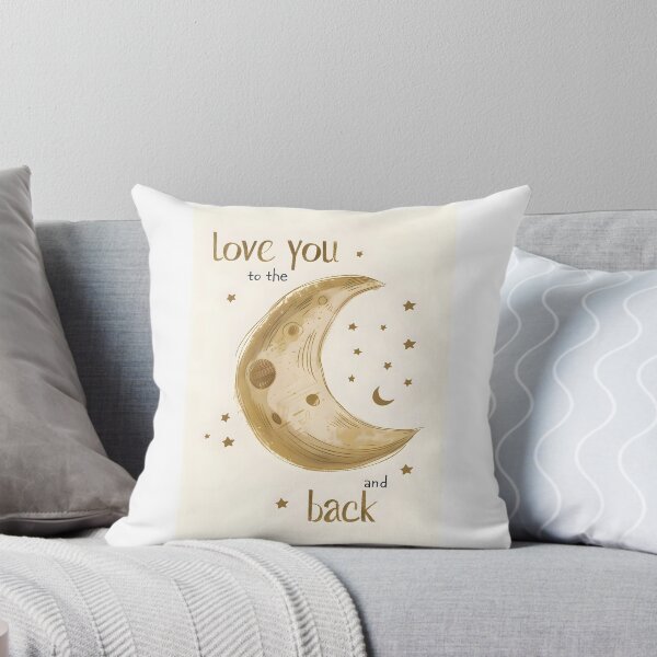 Item preview, Cute Moon with "Love You to the Moon and Back" – Magical Space Art designed and sold by Kids Art 4U.