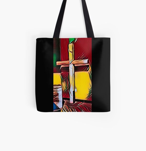 The Cross (Red) All Over Print Tote Bag