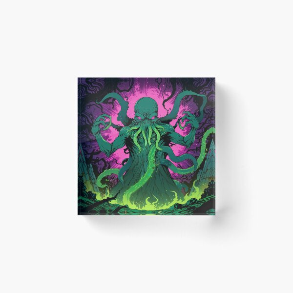 Item preview, Cthulhu the evil all seeing Eldritch Lovecraftian God Anime Manga style art designed and sold by Vintage Designs +.