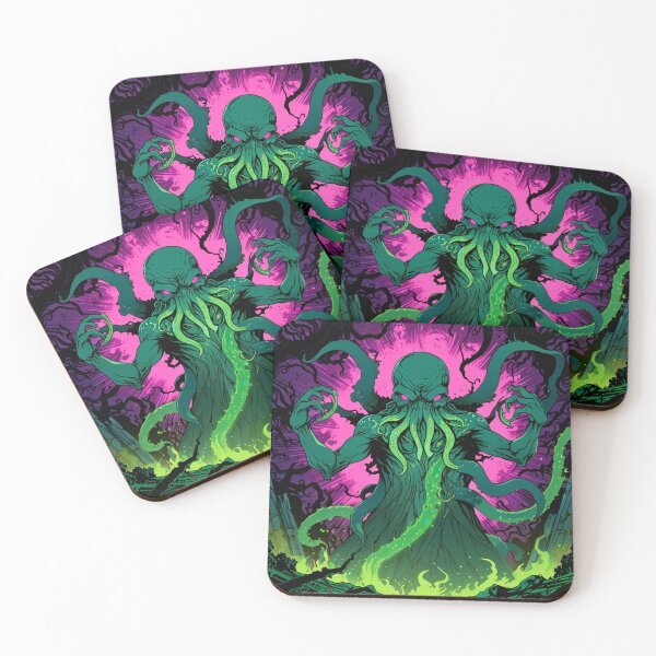 Item preview, Cthulhu the evil all seeing Eldritch Lovecraftian God Anime Manga style art designed and sold by Vintage Designs +.