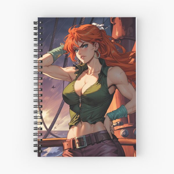 Item preview, Vintage Manga style Red Head Pirate Queen Anne Bonney vintage Anime Manga Illustration designed and sold by Vintage Designs +.
