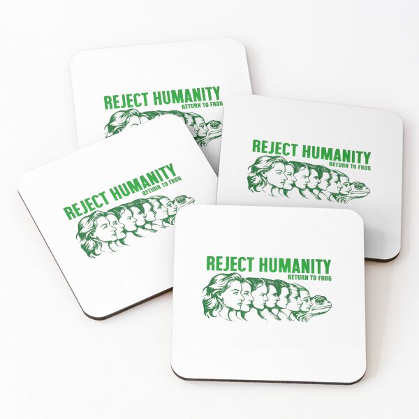 Item preview, "Reject Humanity, Embrace Frog" – Funny Evolution Meme T-Shirt for Frog & Nature Lovers designed and sold by Colorful-Garden.