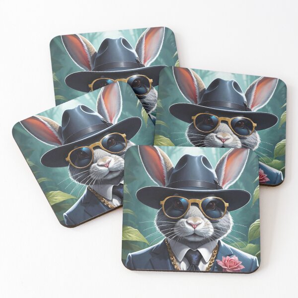 Item preview, Classy Rabbit with Hat and Shades – Epic Elegance designed and sold by GrizzlyCollective.